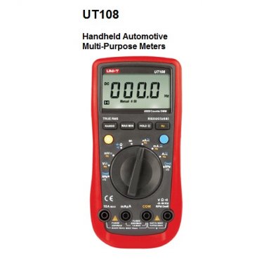 UNI-T UT108 Digital Multimeter Handheld Volt Amp Ohm Temp Tester Capacitance