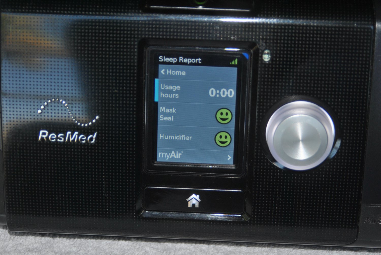 Resmed AirSense 10 Autoset Air10 CPAP 37028 low usage hrs no power