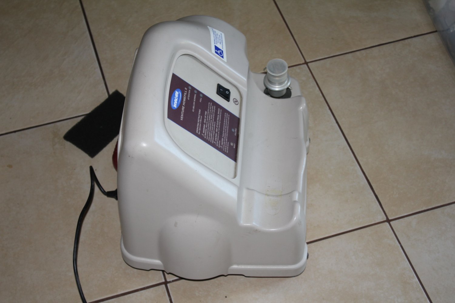 Invacare Venture Homefill II IOH200 Oxygen Compressor 450 hrs sep19 A5