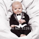 cotton baby Boy's Gentleman modelling romper Terry gentleman long sleeve