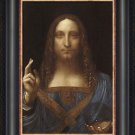 Leonardo DaVinci Salvator Mundi Custom Framed Giclee Canvas Art Print NEW