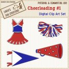 Cheerleading #1 (Clip Art Set)