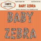 Baby Zebra Digital Alpha Set
