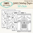 50's Style Adult Coloring Pages (Digital)