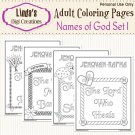 Names Of God Printable Adult Coloring Pages Set 1