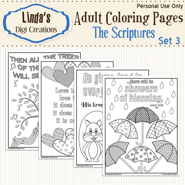 The Scriptures Printable Adult Coloring Pages Set 3