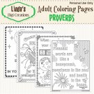 Proverbs Printable Adult Coloring Pages