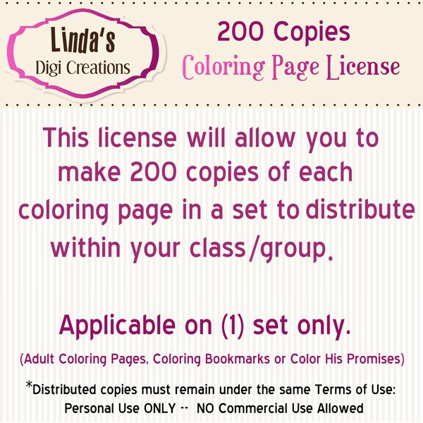 Coloring page License (200)