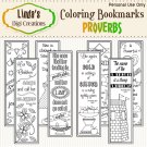 Proverbs Coloring Bookmarks