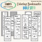 Bible Set 1 Coloring Bookmarks