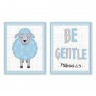 Be Gentle_Blue Set - Printable Wall Art