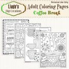 Coffee Break Printable Adult Coloring Pages