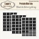 Black & Silvery Gray Printable Bible Tabs