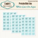 White Lace On Aqua Printable Bible Tabs