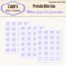 White Lace On Lavender Printable Bible Tabs