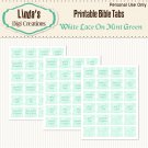 White Lace On Mint Green Printable Bible Tabs
