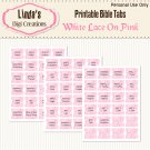 White Lace On pink Printable Bible Tabs