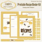 Printable Recipe Binder Kit_Honeycomb Pattern
