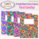 Printable Binder Covers & Spines_Vibrant Camouflage