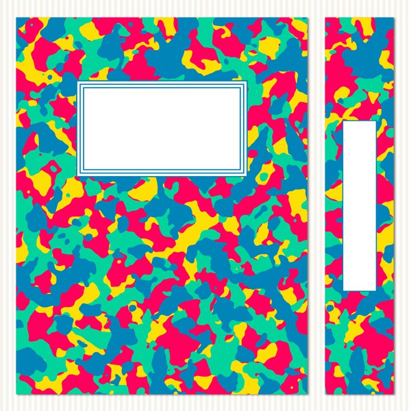 Printable Binder Covers & Spines_Vibrant Camouflage