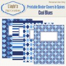 Printable Binder Covers & Spines_Cool Blues