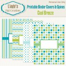 Printable Binder Covers & Spines_Cool Breeze