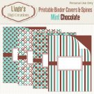 Printable Binder Covers & Spines_Mint Chocolate