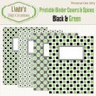 Printable Binder Covers & Spines_Black & Green