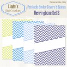 Printable Binder Covers & Spines_Herringbone Set 2