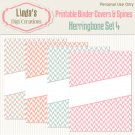 Printable Binder Covers & Spines_Herringbone Set 4