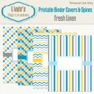 Printable Binder Covers & Spines_Fresh Linen