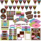 Dinosaur Printable Birthday Party Kit_Girl