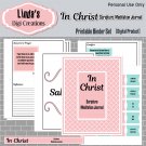 In Christ Scripture Meditation Journal_Pink & Turquoise (Printable Binder Set)