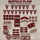 Buffalo Plaid _ Printable Christmas Party Set