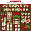 Gingerbread - Printable Christmas party Set