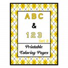 ABC & 123 Printable Coloring Pages_Set 2