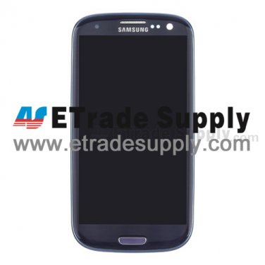 OEM Samsung Galaxy S III SGH-T999 LCD Screen and Digitizer Assembly with Front Housing - Sapphire