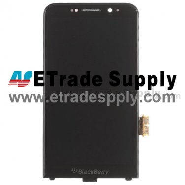 OEM BlackBerry Z30 LCD Screen and Digitizer Assembly with Frame - Black - With BlackBerry Logo Only