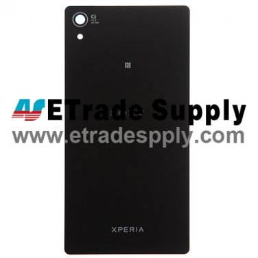 OEM Sony Xperia Z2 Battery Door - Black - With Sony Logo Only