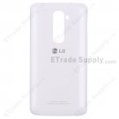 OEM LG G2 LS980 Battery Door - White - With LG Logo Only