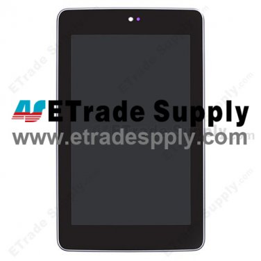 OEM Asus Google Nexus 7 Tablet LCD Screen and Digitizer Assembly with Frame - Silver