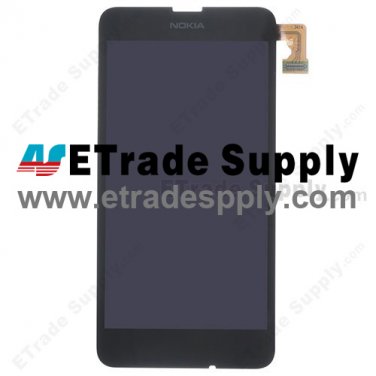 OEM Nokia Lumia 630 LCD Screen and Digitizer Assembly - Black - With Nokia Logo Only