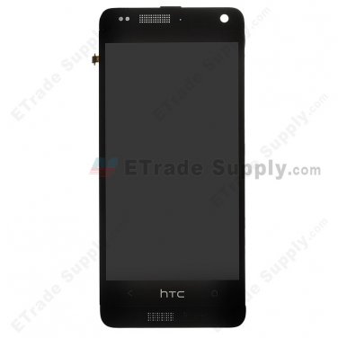 OEM HTC One Mini LCD Screen and Digitizer Assembly with Front Housing - Black - With HTC Logo Only