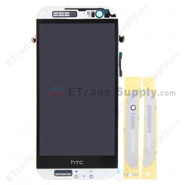 OEM HTC One M8 LCD Screen and Digitizer Assembly with Front Housing - Silver