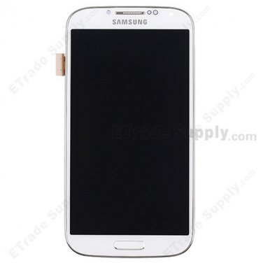 OEM Samsung Galaxy S4 SPH-L720 LCD Screen and Digitizer Assembly with Front Housing - White