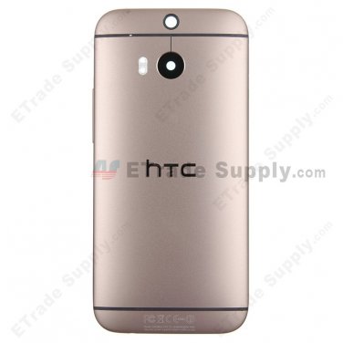 OEM HTC One M8 Rear Housing (Gold) - With HTC Logo Only - With Words