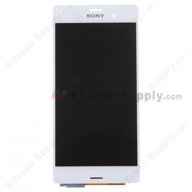OEM Sony Xperia Z3 LCD Screen and Digitizer Assembly - White - With Sony Logo