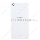OEM Sony Xperia Z3 Battery Door - White - With Sony and Xperia Logo