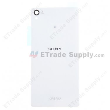 OEM Sony Xperia Z3 Battery Door - White - With Sony and Xperia Logo