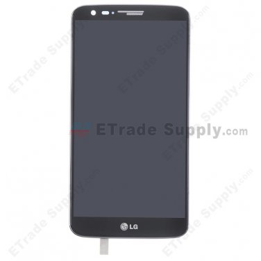 OEM LG G2 LS980 LCD Screen and Digitizer Assembly with Front Housing - Black - With LG Logo Only